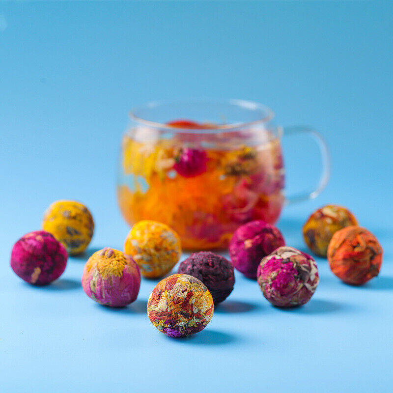 Premium Imperial handmade Dried Flowers ball tea Yunnan pearl Flowers Tea