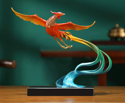 Bronze Phoenix Ornament Flying Mascot《瑞凤呈祥》