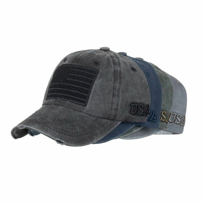 Cap Adjustable Snapback Hat Baseball Retro Flag Embroidery Baseball Headwear 1PC