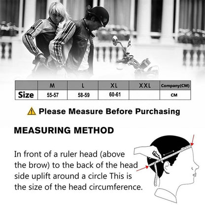 Classic Motorcycle Helmet with Baseball-Style Cruiser Adult Half Face Helmet
