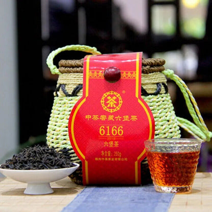 250g China Tea Guangxi Wuzhou Cellar Six Fort Tea 中茶窖藏六堡茶6166一级散茶 正宗广西梧州黑茶