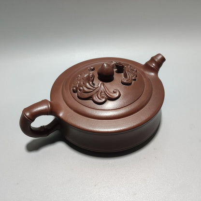 Vintage Chinese Yixing Purple Clay Teapot Zisha Ceremony Collection Calligraphy