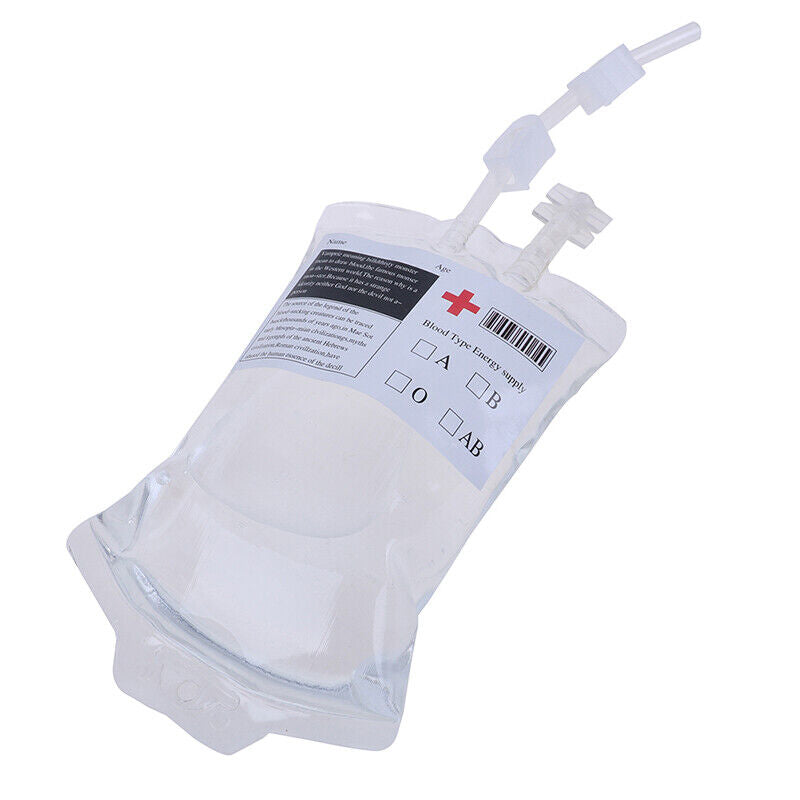 400ml Transparent PVC Reusable Blood Energy Drink Bag Halloween Vampire Pouch*