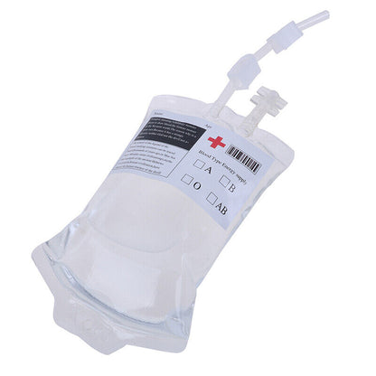 400ml Transparent PVC Reusable Blood Energy Drink Bag Halloween Vampire Pouch*