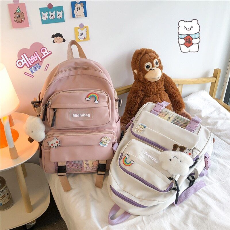 Women Backpack Female Student Girls School Bag Light Travel Knapsack