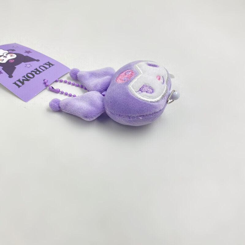 Sanrio Kuromi Cute Drawstring Plush Doll Bag Small Pendant Keychain