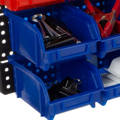 30-compartment Garage Storage Bins (red/blue)