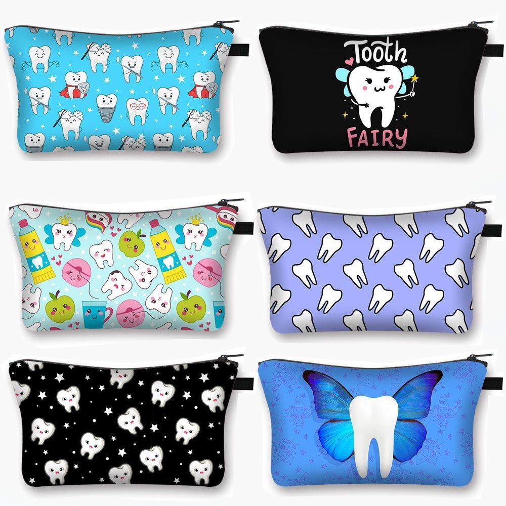 Cartoon Print Cosmetic Case Makeup Bag Organizer Travel Storage Purse 15*13*21CM