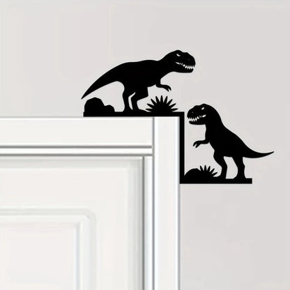 1 Piece Metal Dinosaur Boar Decorative Wall Sticker Door Corner Decoration Door