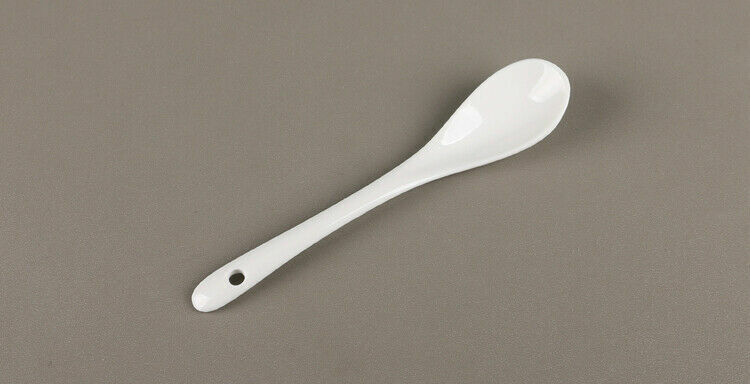 10Pcs 5 Inch Porcelain Ceramic Spoon Coffee Tea Cup Mug Latte Sugar Dessert
