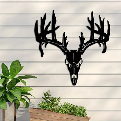 Metal Deer Art Wall Decor, Deer Skull Metal Art, Metal Deer Signs, Head Signs