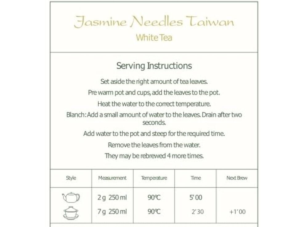 Jasmine Silver Needle White Tea - Moli Yinzhen White Tea