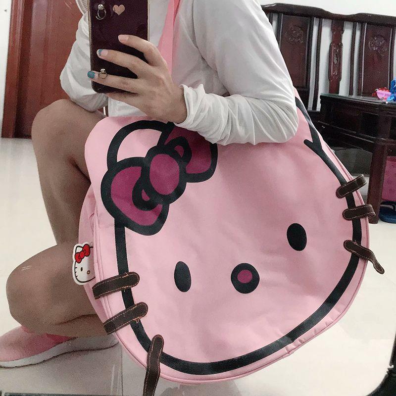 Cute Hello Kitty Shoulder Bag Handbag Tote Travel Storage Bag Large Capacity NEW