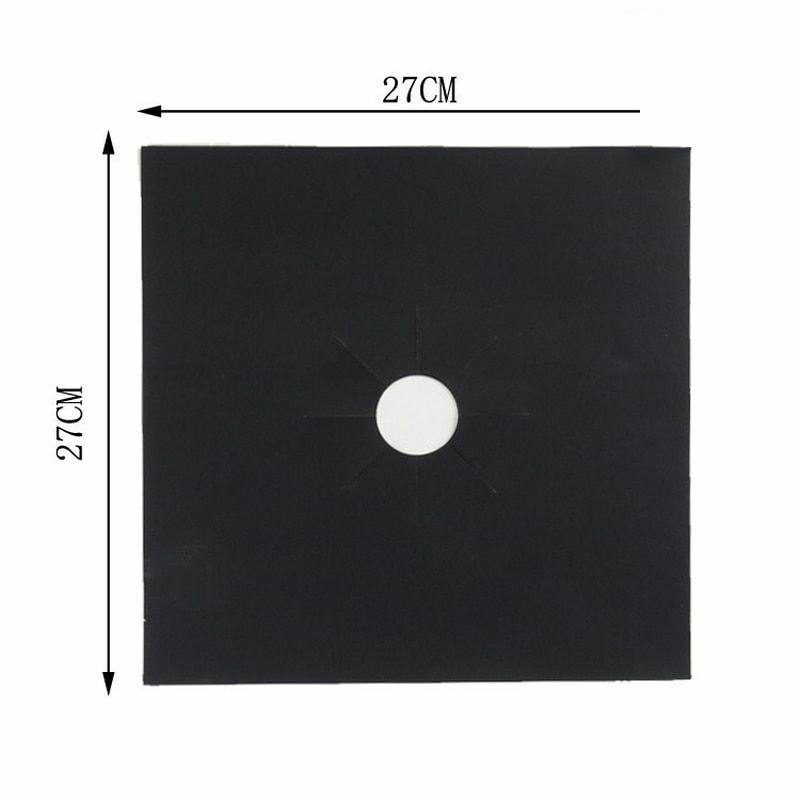 4Pcs/Lot Gas Stove Protector 27x27cm Burner Cleaning Pad Liner Cover Kitchen Mat