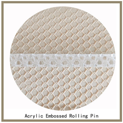 Rolling Pin Acrylic Cake Dough Roller DIY Pastry Engraved Embossing Baking Tools