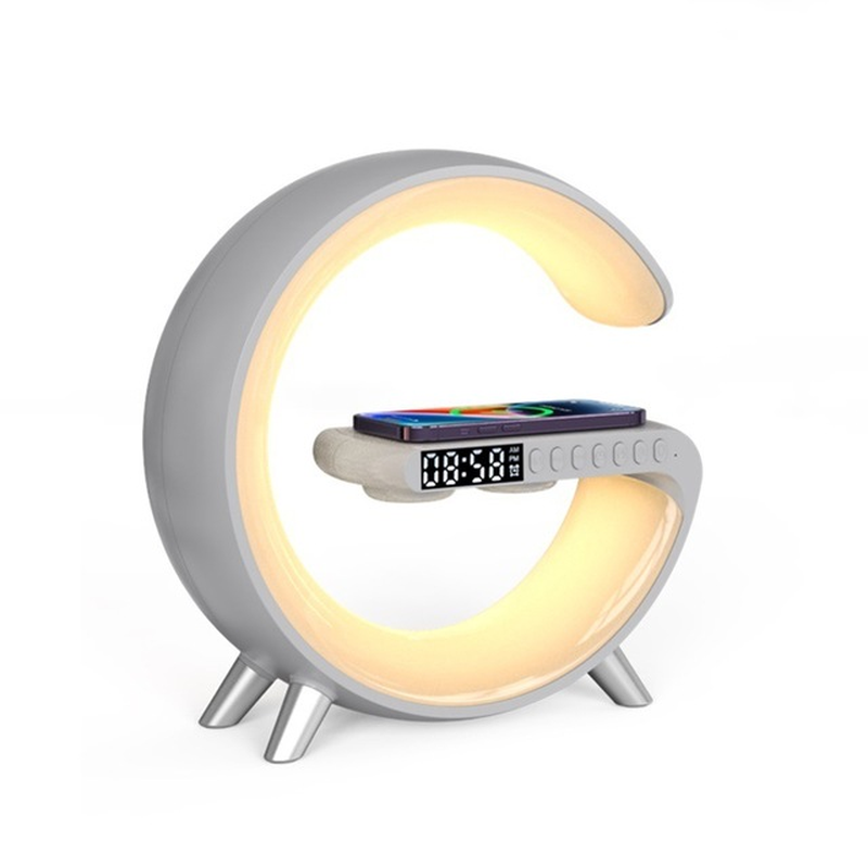 Multifunctional Wireless Charger Alarm Clock Speaker APP RGB Light Fast Charging