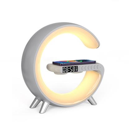 Multifunctional Wireless Charger Alarm Clock Speaker APP RGB Light Fast Charging