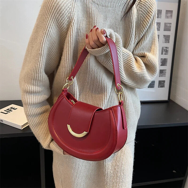 Shoulder Side Bags Women Leather Small Underarm Crossbody Handbags Purses