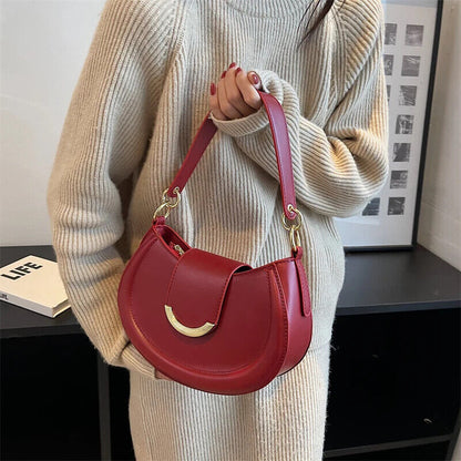 Shoulder Side Bags Women Leather Small Underarm Crossbody Handbags Purses