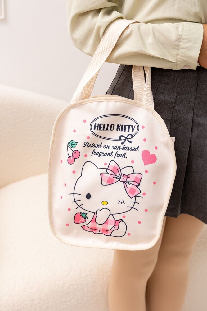 Cute Women Girl Hello Kitty Handbag Canvas Shoulder Bag Tote Storage