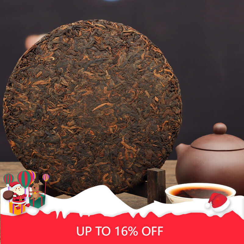 357g Yunnan Chinese Pu-erh Tea Cake Ripened Pu'er Tea Health Green Food Puer Tea