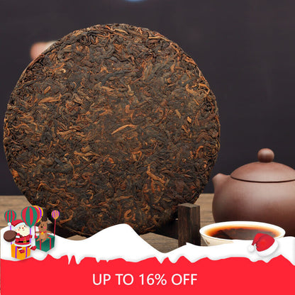 357g Yunnan Chinese Pu-erh Tea Cake Ripened Pu'er Tea Health Green Food Puer Tea