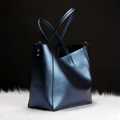 100% Genuine Leather Mummy Bag Large Capacity Tote Bag Sling Shoulder Handbags