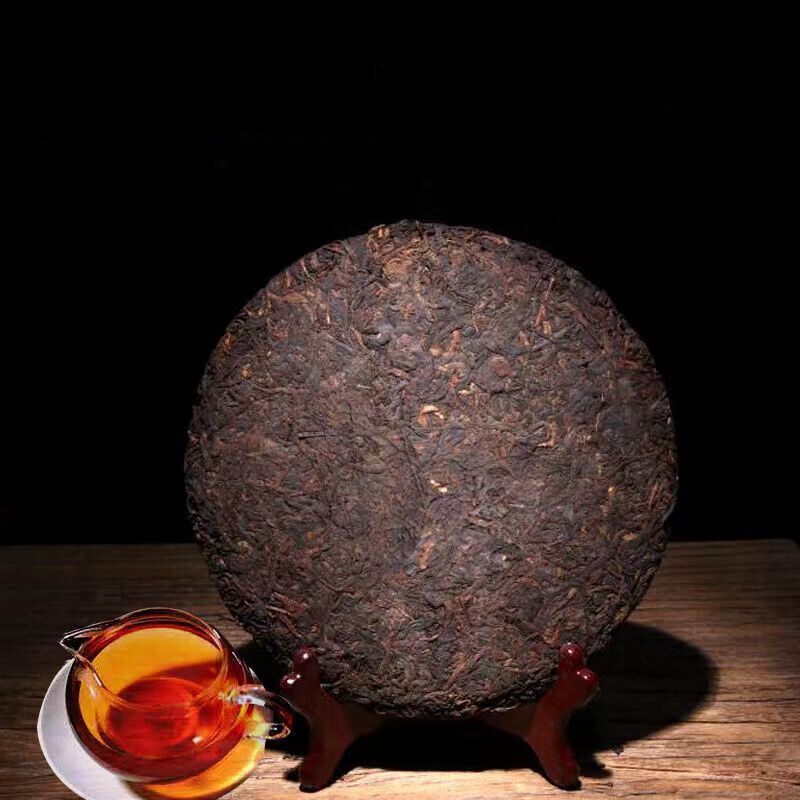 357g Yunnan Pu-erh Tea Cake Ripe Old Puerh Tea Cooked Black Tea Healthy Drink