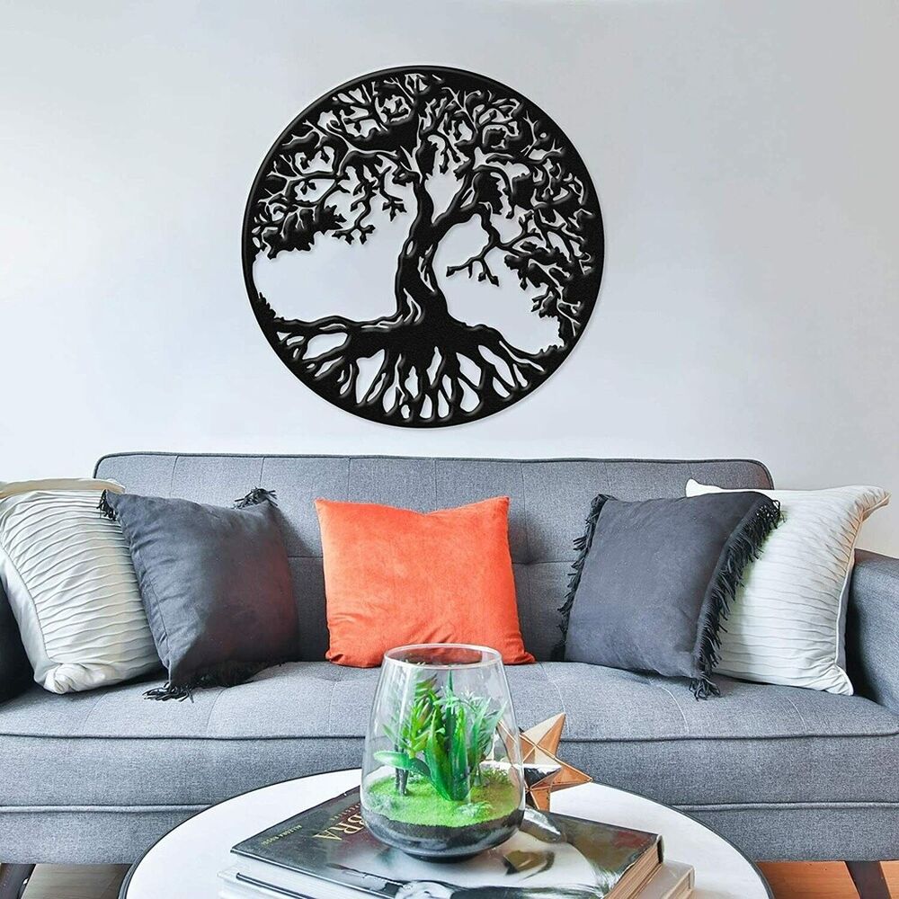 Metal Wall Art - Tree of Life Ornaments Artwork Wall Stickers Shape Decoration