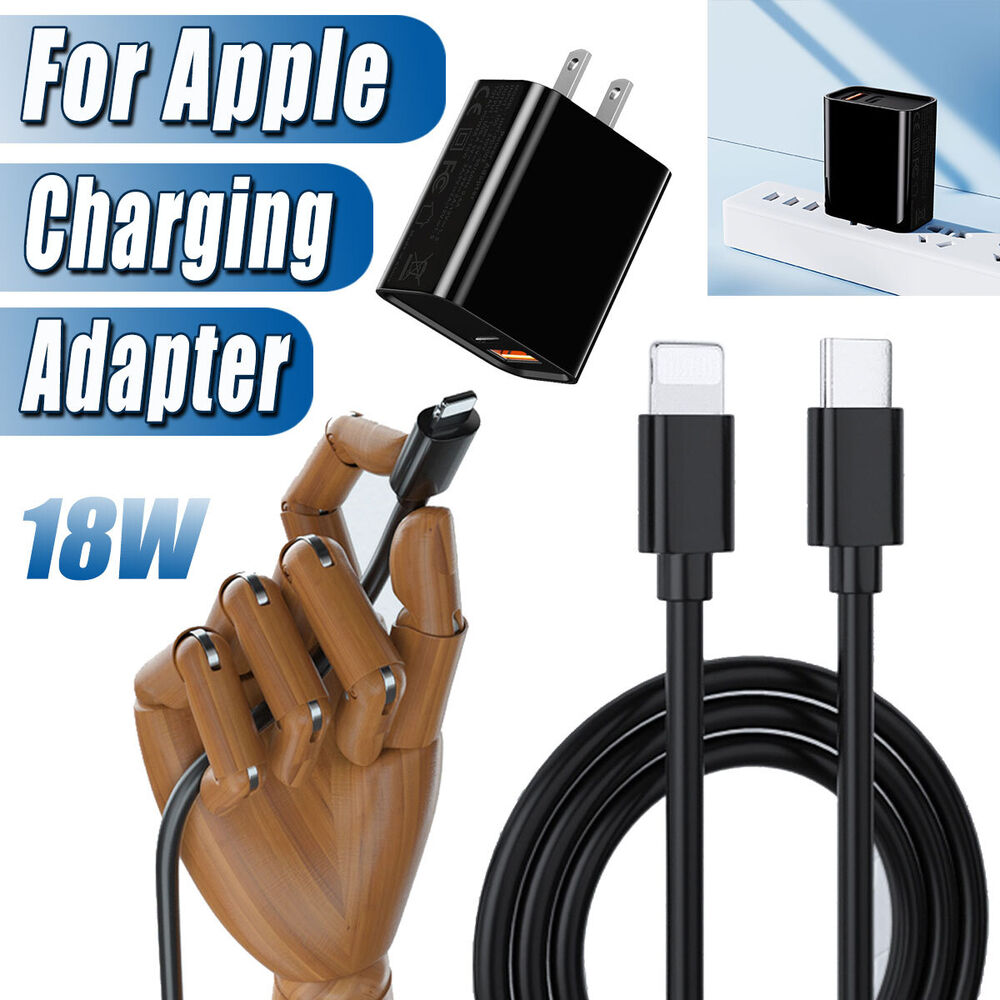 18W USB-C Quick Power Adapter Charger & 3ft Cable For Apple iPad 9th Gen 2021