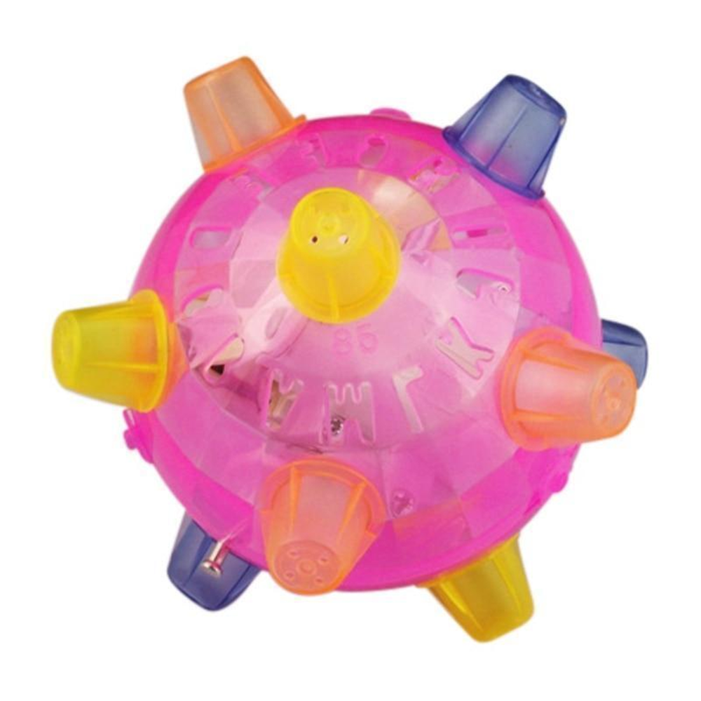 Pet Toys Jumping Activation Ball LED Flash Music Dance Dogs Funny Toy Durable HE
