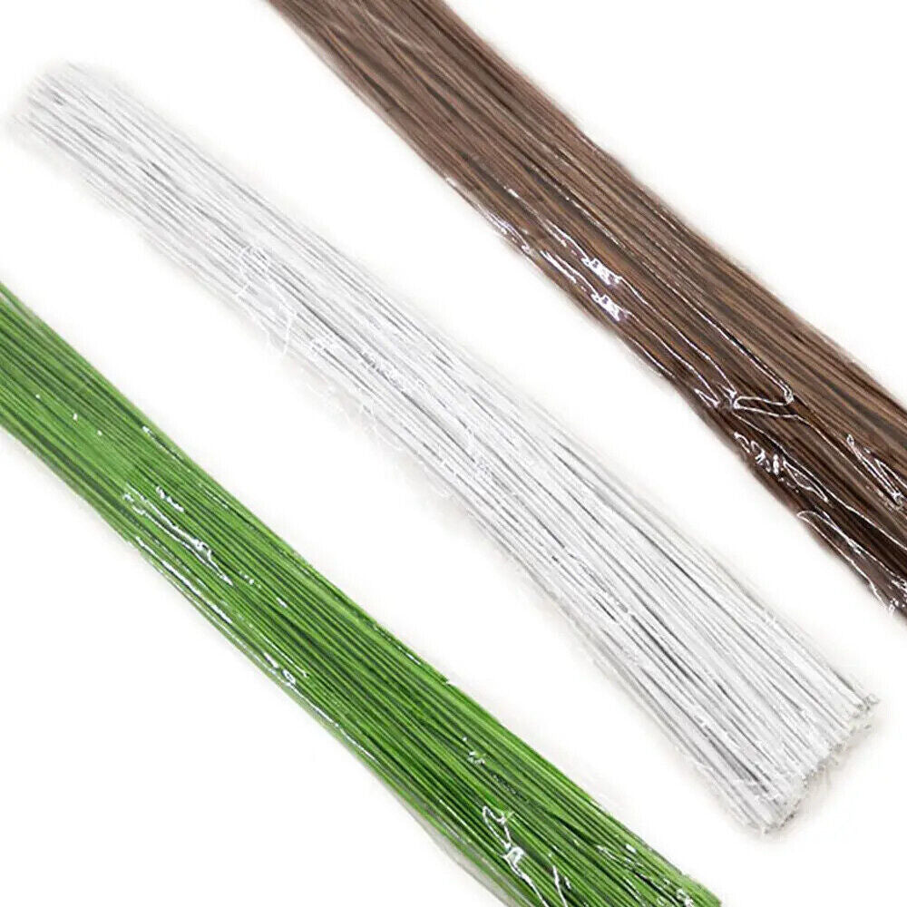 Flower Accessory 50Pcs Nylon Floral Wire Paper Covered Artificial Branches Twigs