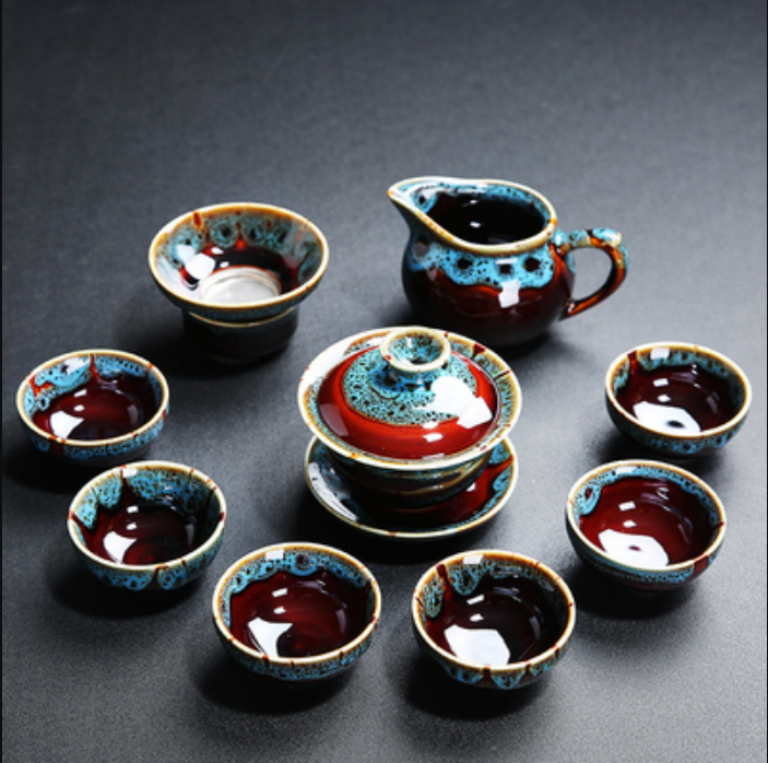 Household ceramic kiln Kung Fu small tea cup set