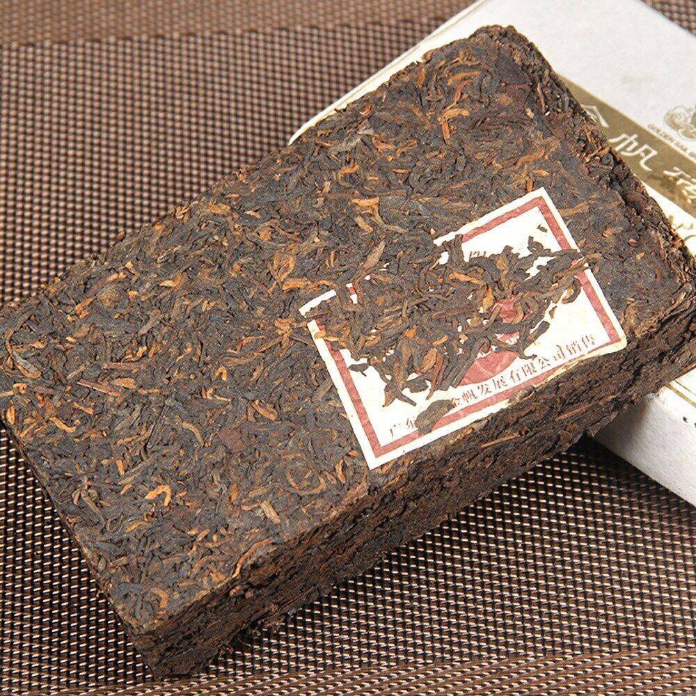 Golden Sail Puerh Tea MengHai Boiled Pu-erh 250g 2852 Mature Puer Tea Brick -