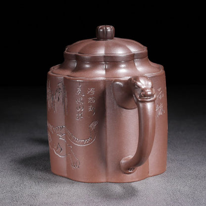 Vintage Chinese Yixing Purple Clay Teapot Zisha Ceramic Tiger Teaware Collection