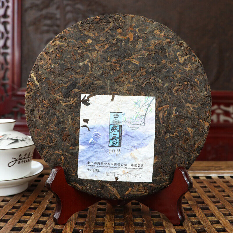 "Winter Snows" Haiwan Puer Cake Dong Xue Shu Pu Erh Tea Ripe Gelanghe 400g