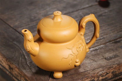 Chinese Yixing Zisha Clay Handmade Exquisite Teapot （碧玉葫芦 底款：如图）