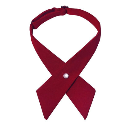 Women Criss Cross Bow Ties Fashion Solid Detachable Collars Apparels Accessories