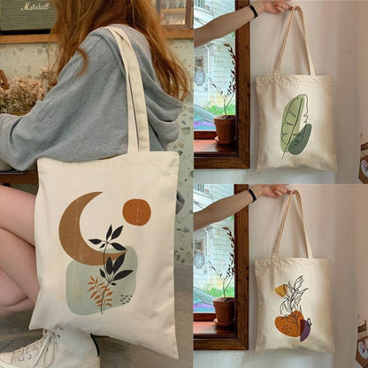Retro Canvas Tote Bag Handbag Fashion Shoulder Bag Large Student Book Bags Linen