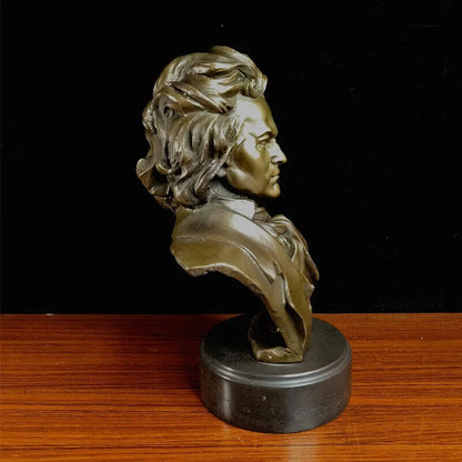 Metal Figurine Beethoven Bronze Statue Home Decor Sculptures Musician,pianist