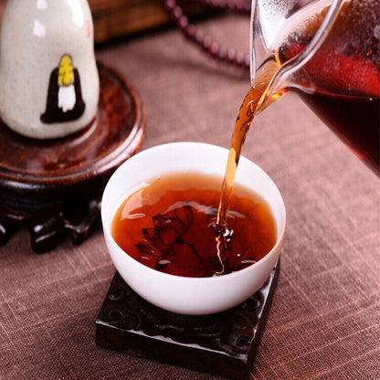 357g Premium Puer Tea Ripe Yunnan Qizi Cake Organic Old Tree Pu-erh Tea Cooked