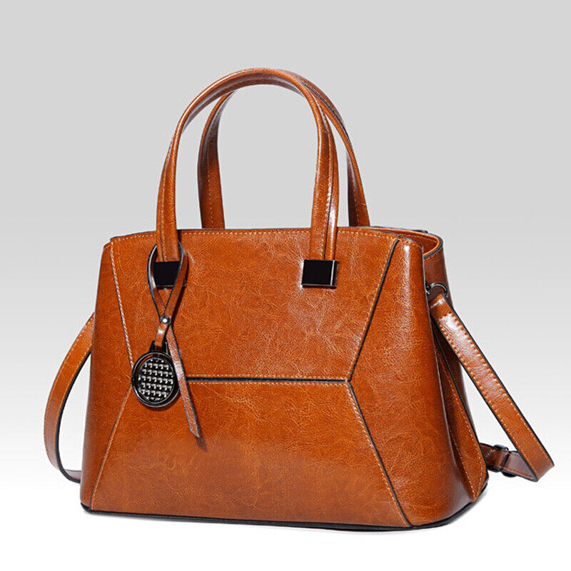 Genuine Leather Women's Classic Handbag Crossbody Shoulder Bag Satchel Tote Bag
