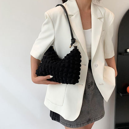 Armpit Bag Underarm Lightweight One Shoulder Bags Small Cotton Square Purse 1PC