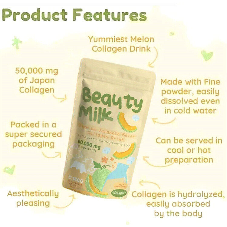 180g Natural Collagen Hami Melon Powder Beauty Milk Fruit and Vegetable Powder