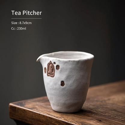 White Ceramic Tea Pitchers Chahai 230ml