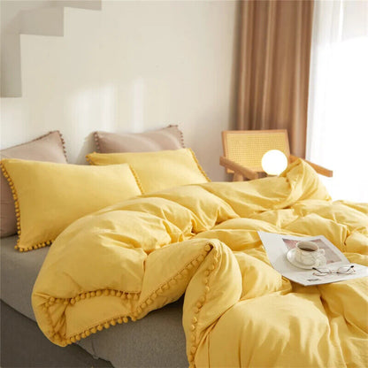 Bedding Set Queen Home Tassel Bed Cover Sets Size Duvet Cover No Sheet