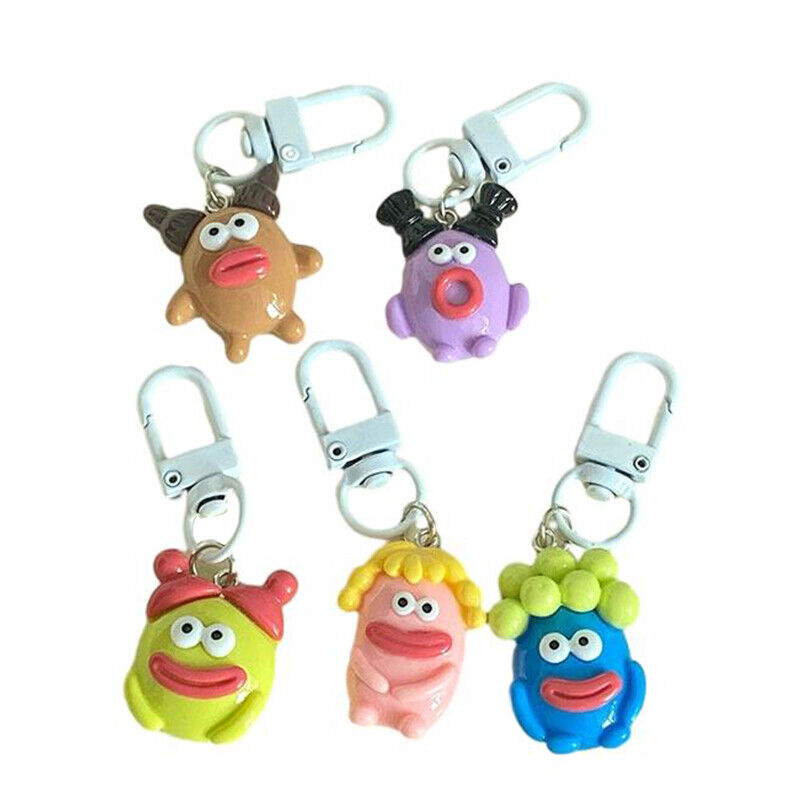 Sausage Big Mouth Monster Key Chain Doll Pendant Key Ring Charms Car Bag Decor