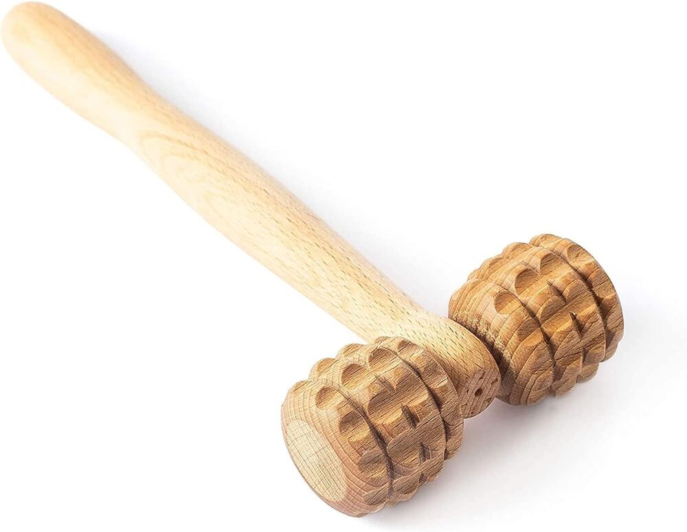 Wooden T-Shape Massage Roller Multi-Functional Massager Face Body Skincare Tool