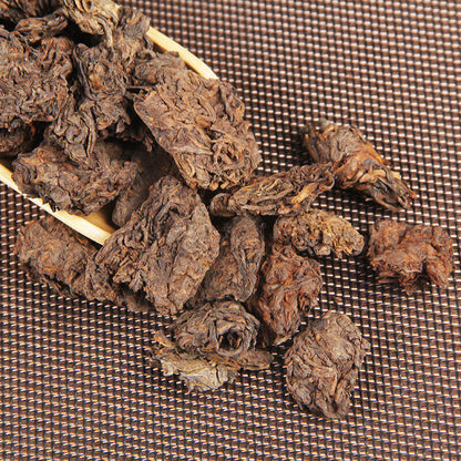 Aged Golden Buds Lao Cha Tou Pu'er Pu-erh Loose Tea Puer Ripe Shu 250g