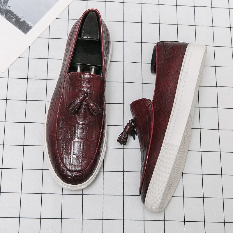 Red Men's Shoes Slip-On Spring Autumn Sneaker Casual Shoes Men Shoes